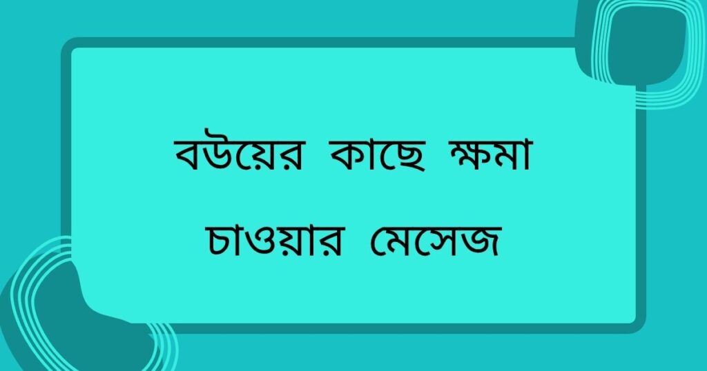 ক্ষমা চাওয়ার মেসেজ