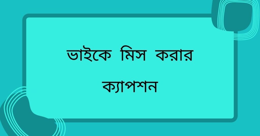 ছোট ও বড় ভাইকে মিস করার স্ট্যাটাস এবং ক্যাপশন