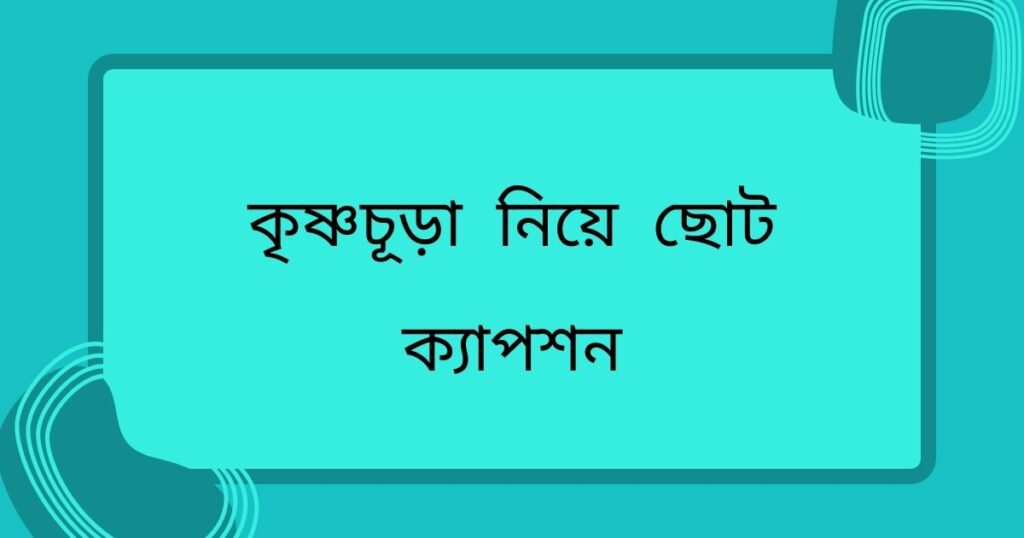 কৃষ্ণচূড়া নিয়ে ক্যাপশন
